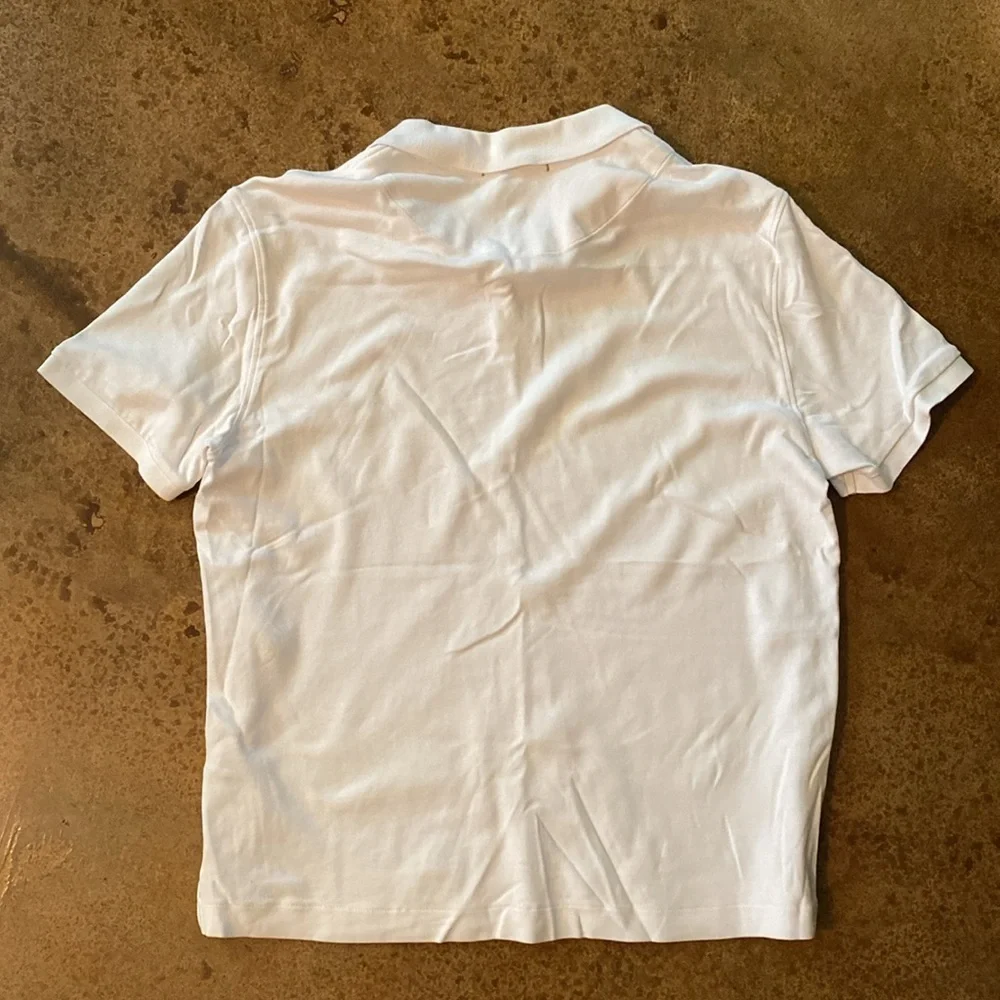 Banana Republic white Luxury Touch Performance‎ short sleeve golf Polo shirt top